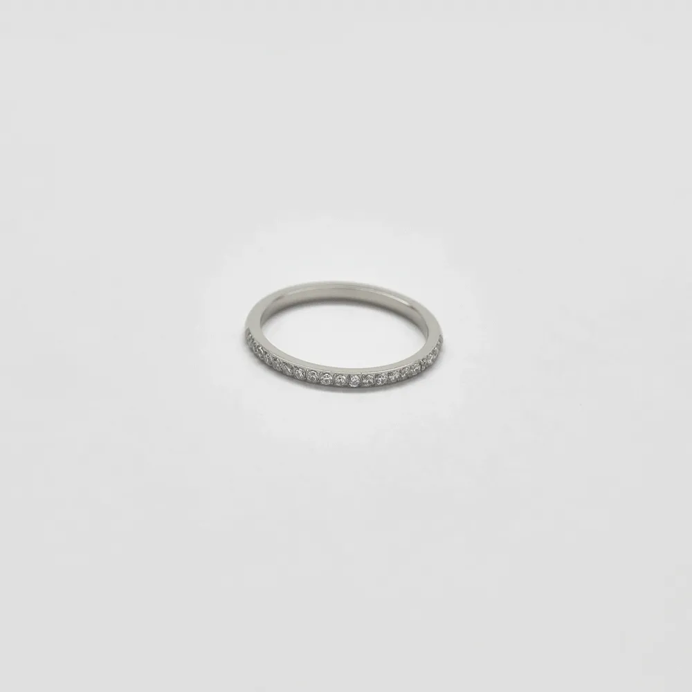 Pave Silver Stacking Ring