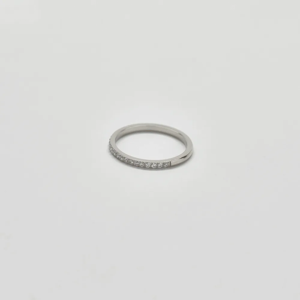 Pave Silver Stacking Ring