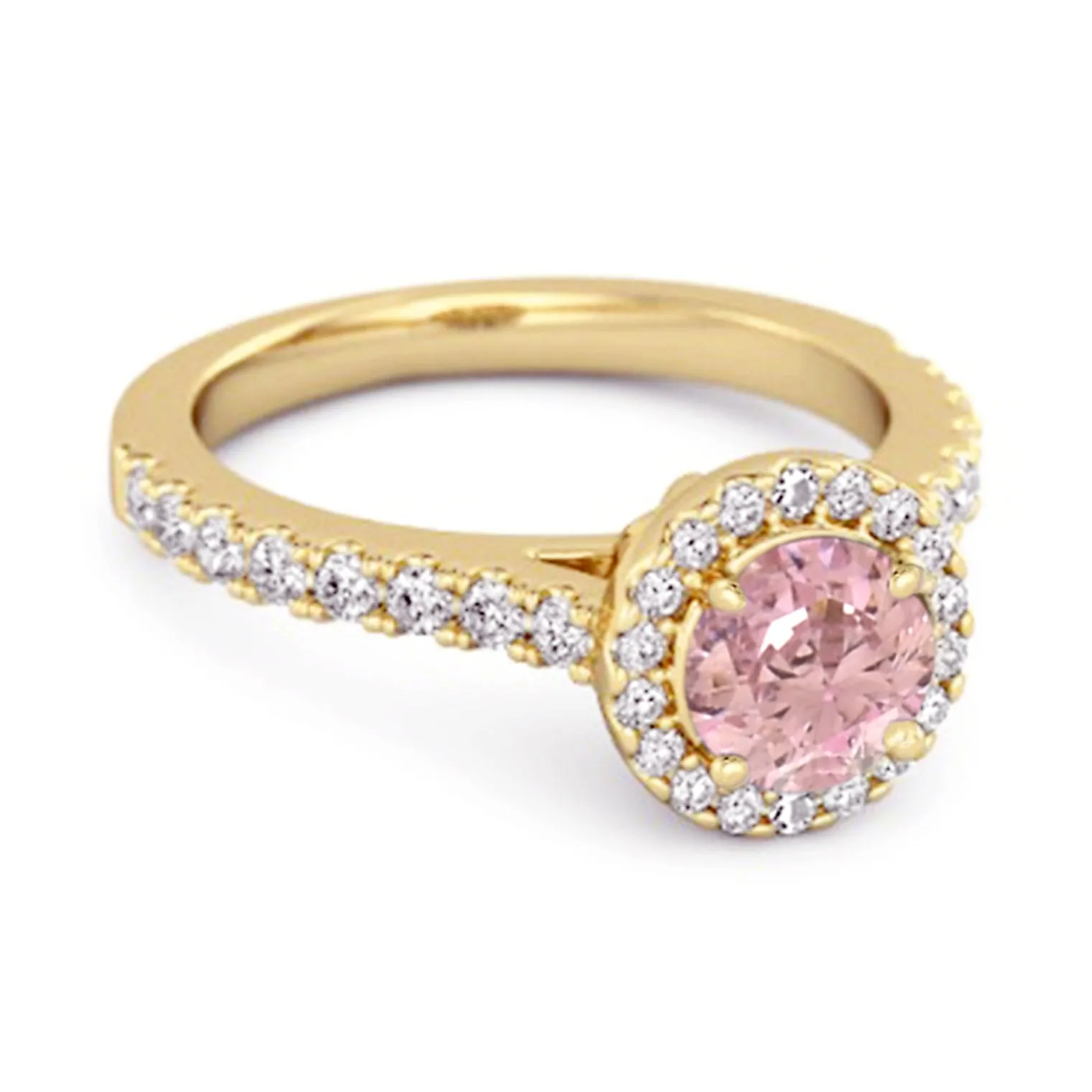 Pink Zirconia Birthstone 925 Sterling Silver Solitaire Accents Ring