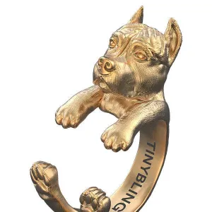 Pit Bull Terrier Cuddle Wrap Ring- Cropped Ears