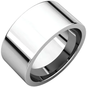 Platinum 10mm Flat Comfort Fit Band, Size 12