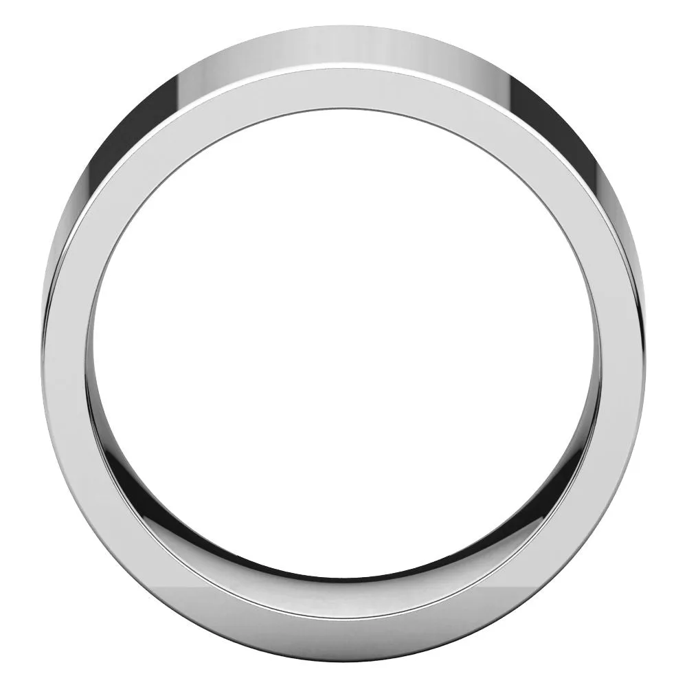 Platinum 10mm Flat Comfort Fit Band, Size 12