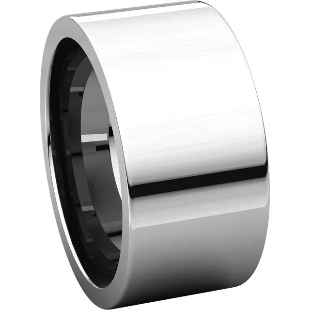 Platinum 10mm Flat Comfort Fit Band, Size 12