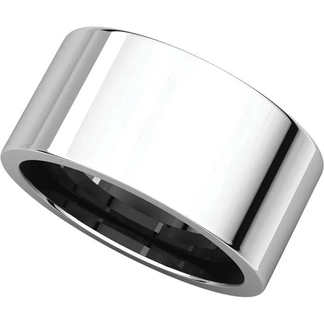 Platinum 10mm Flat Comfort Fit Band, Size 12