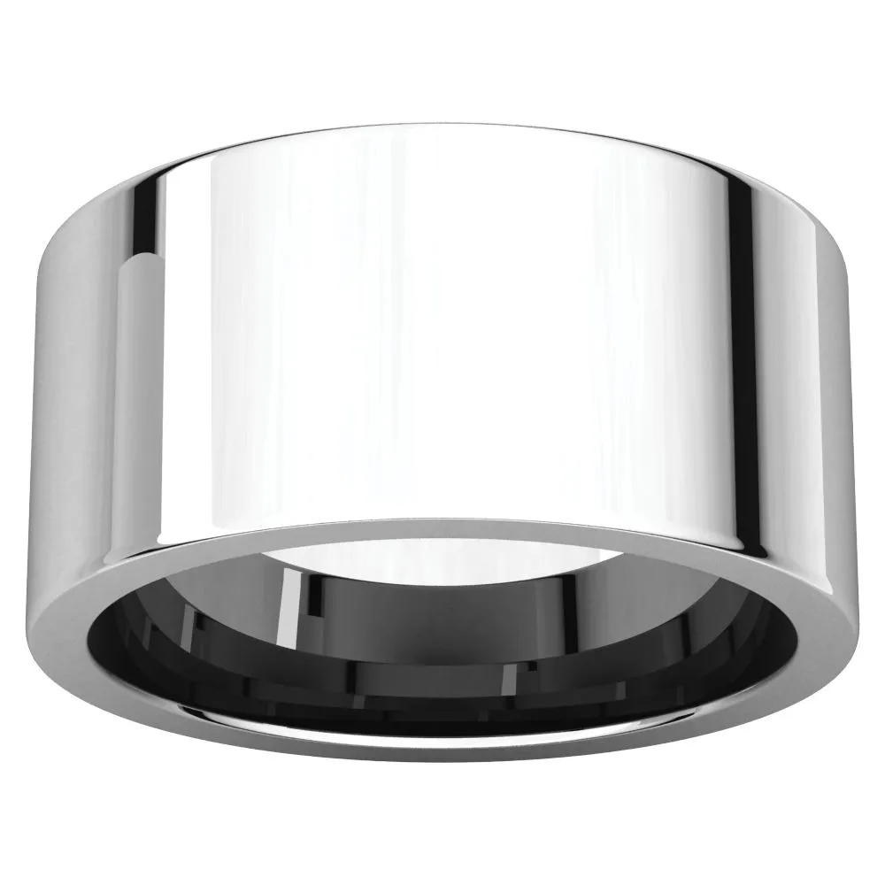 Platinum 10mm Flat Comfort Fit Band, Size 12