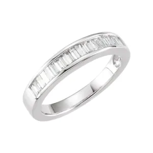 Platinum 1/2 CTW Diamond Anniversary Band Size 7