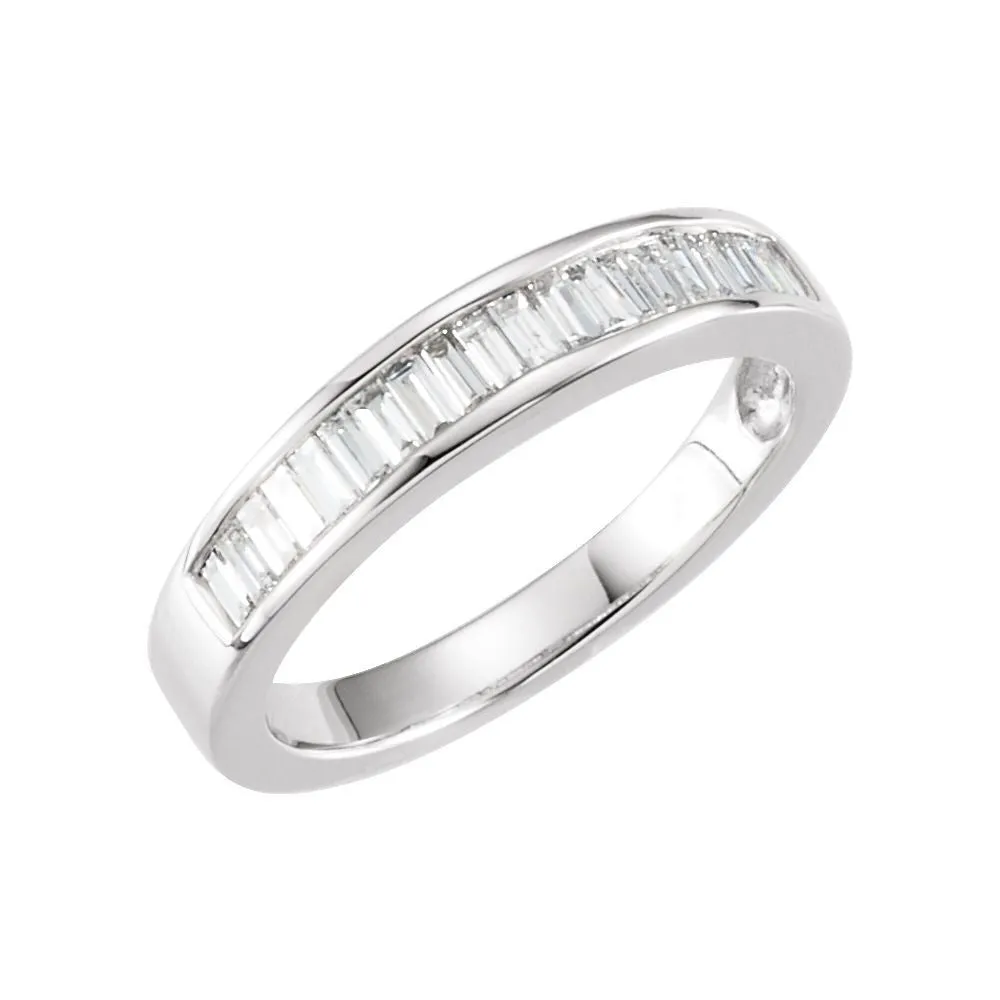 Platinum 1/2 CTW Diamond Anniversary Band Size 7