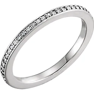 Platinum 1/6 CTW Diamond Band, Size 7