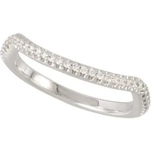 Platinum 1/6 CTW Diamond Band, Size 7