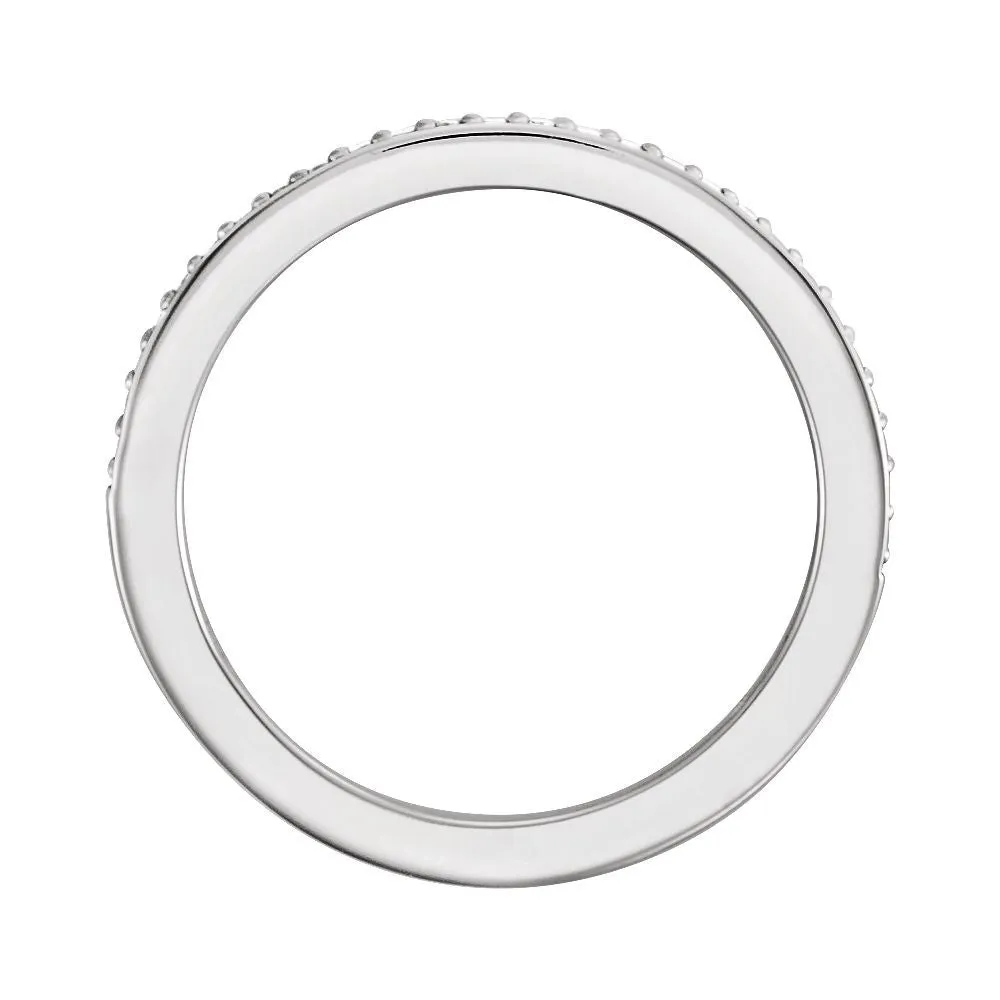 Platinum 1/6 CTW Diamond Band, Size 7