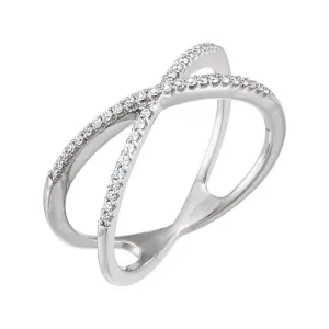 Platinum 1/6 CTW Diamond Ring Size 7
