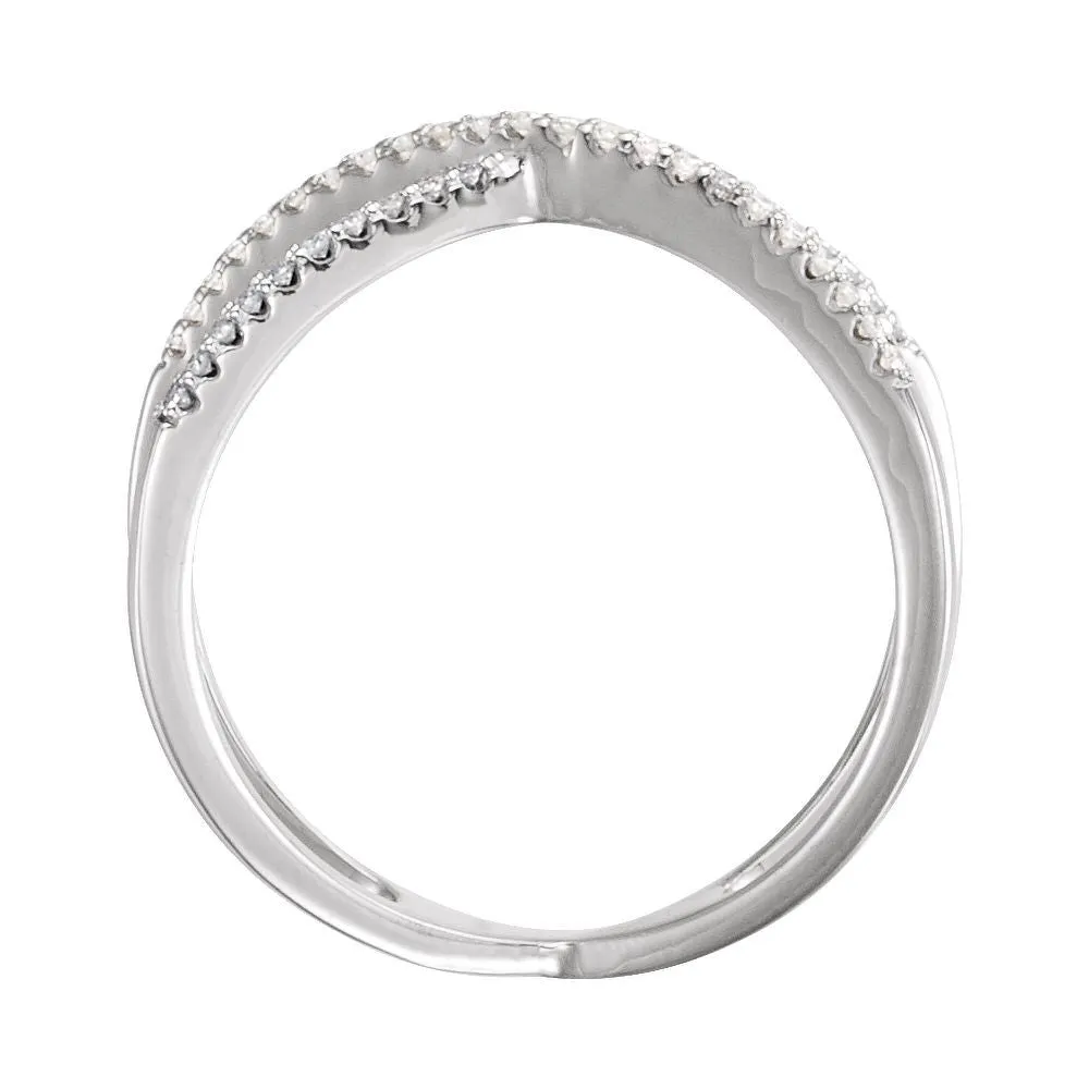 Platinum 1/6 CTW Diamond Ring Size 7