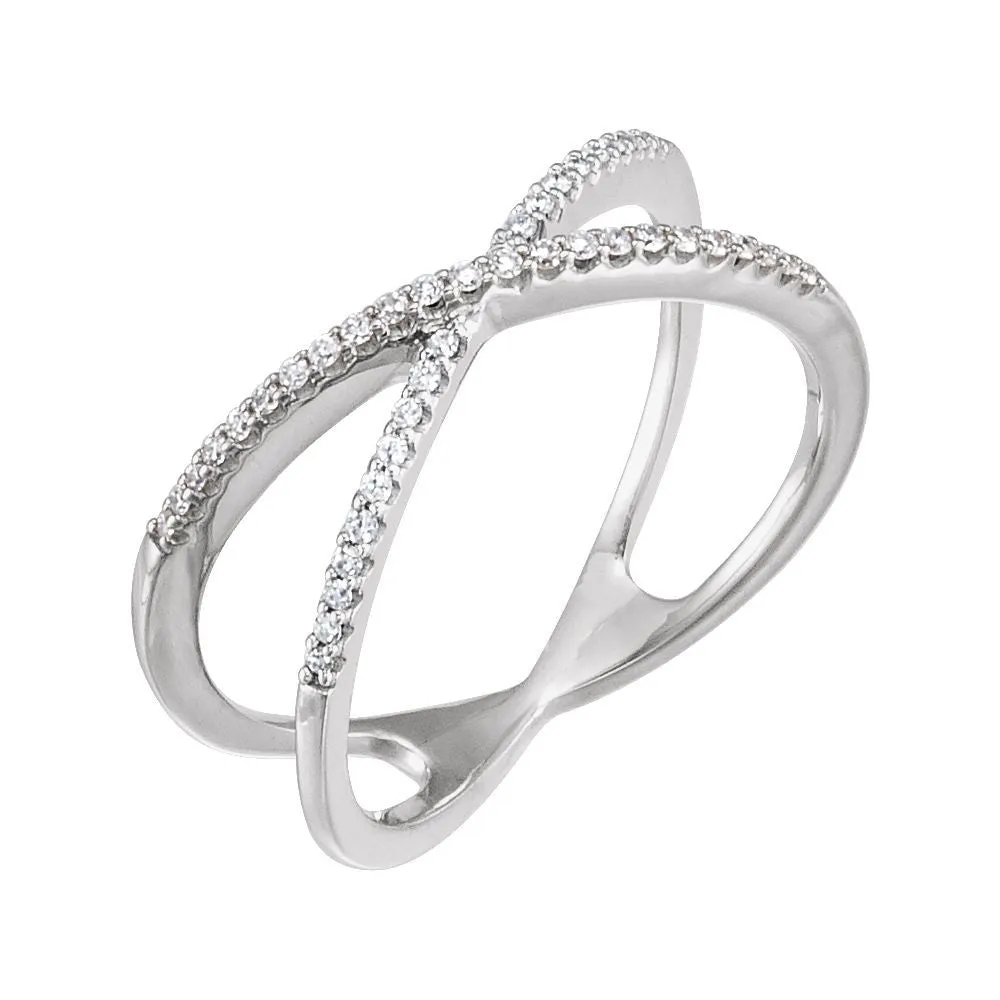 Platinum 1/6 CTW Diamond Ring Size 7