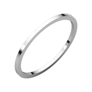 Platinum 1mm Flat Band, Size 5