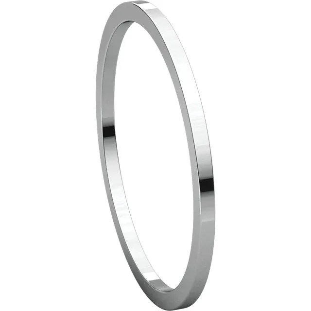 Platinum 1mm Flat Band, Size 5