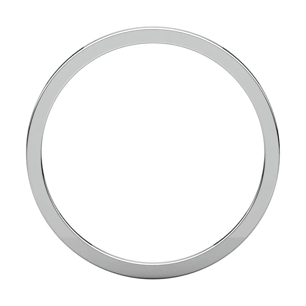 Platinum 1mm Flat Band, Size 5