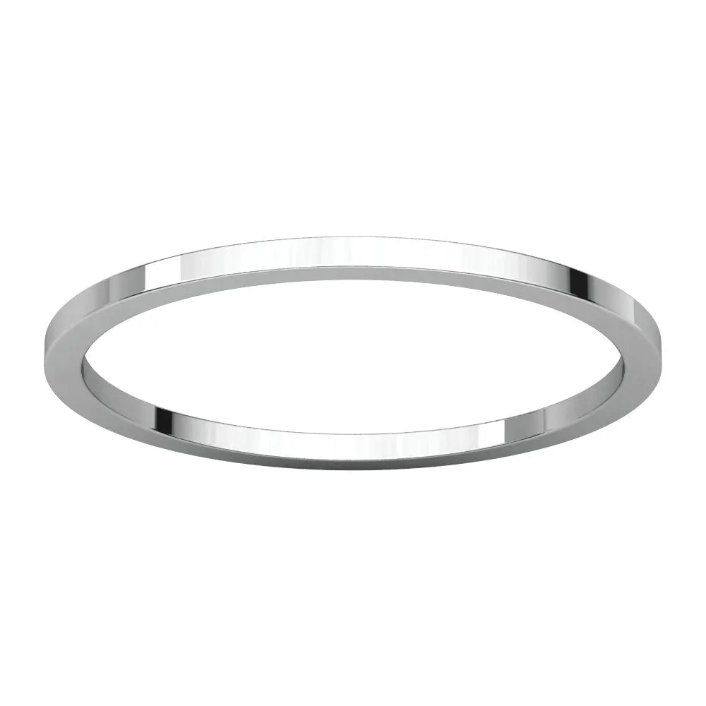 Platinum 1mm Flat Band, Size 5