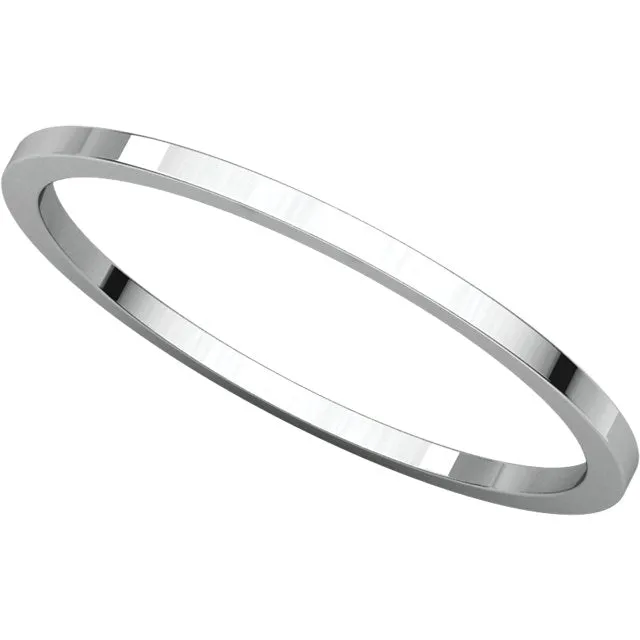Platinum 1mm Flat Band, Size 5