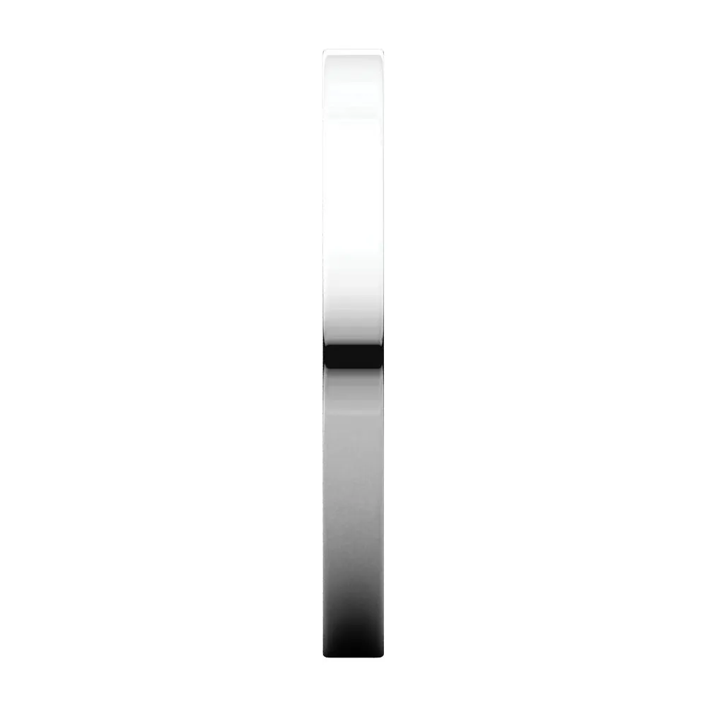 Platinum 2mm Flat Band, Size 4.5