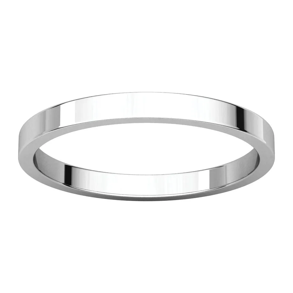 Platinum 2mm Flat Band, Size 4.5