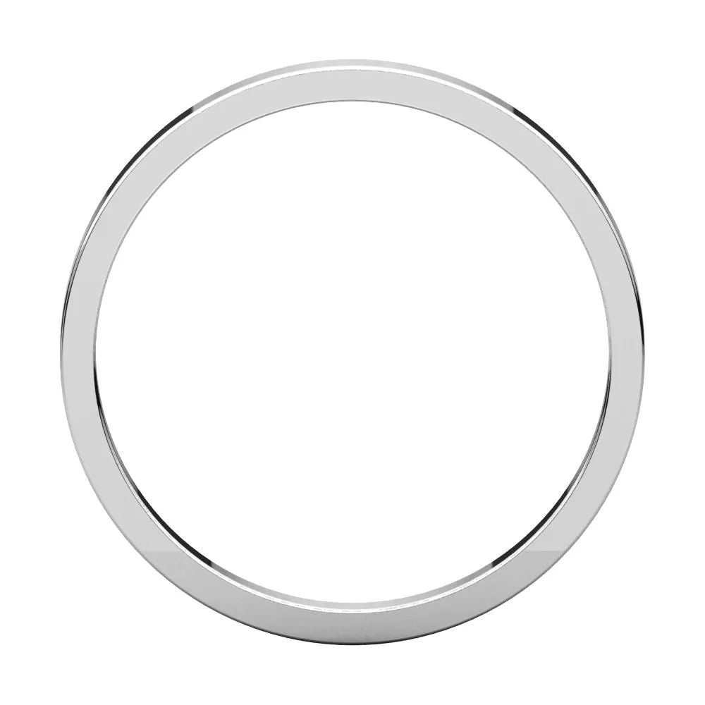 Platinum 2mm Flat Band, Size 4.5