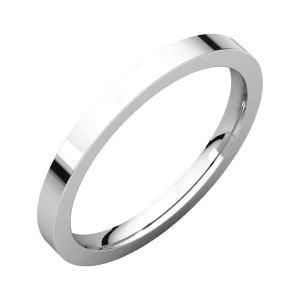 Platinum 2mm Flat Comfort Fit Band, Size 4