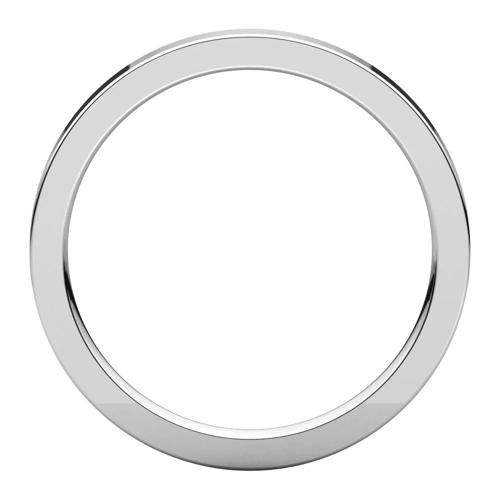 Platinum 2mm Flat Comfort Fit Band, Size 4