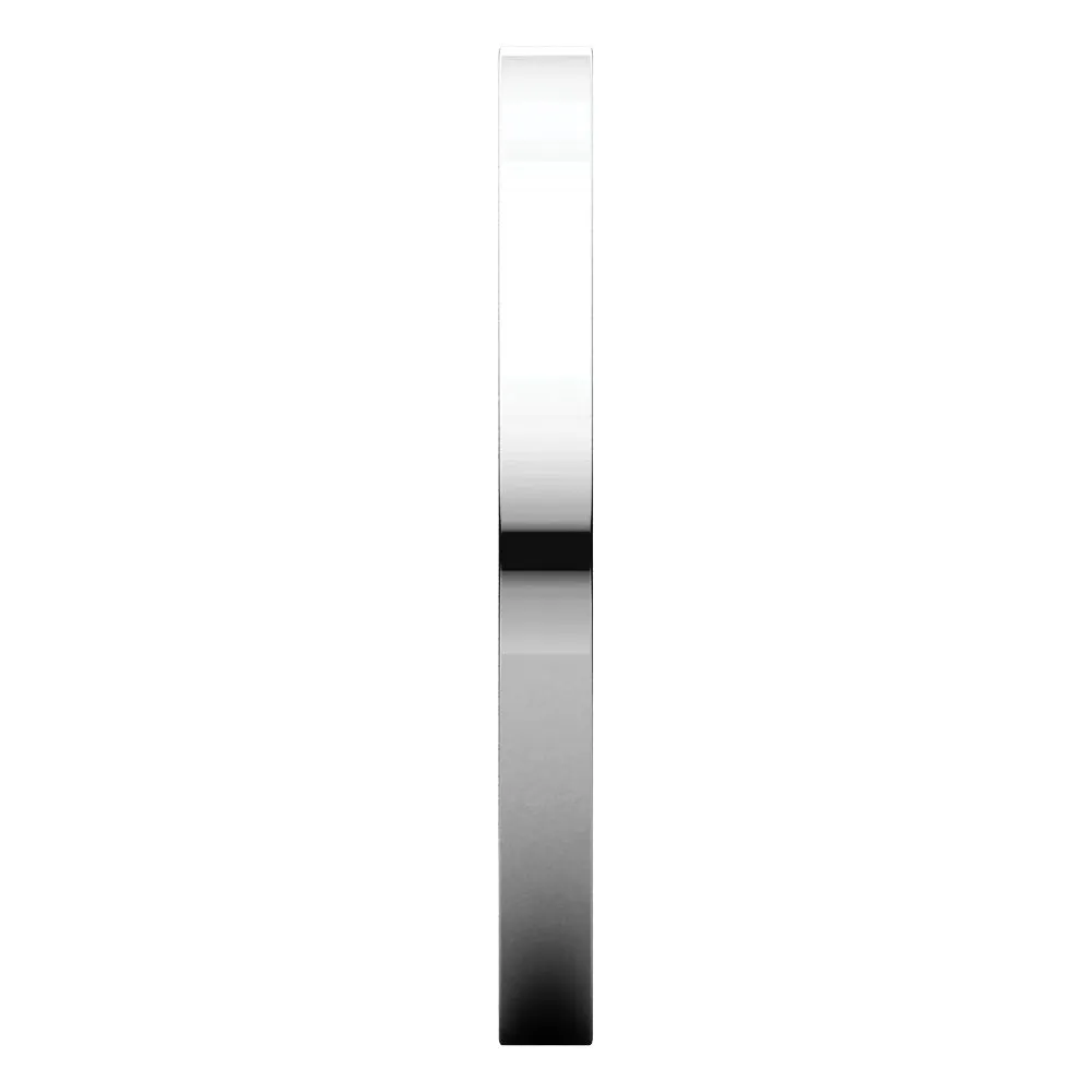 Platinum 2mm Flat Comfort Fit Band, Size 4
