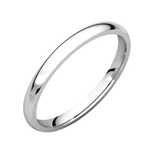 Platinum 2mm Light Comfort Fit Band, Size 6.5