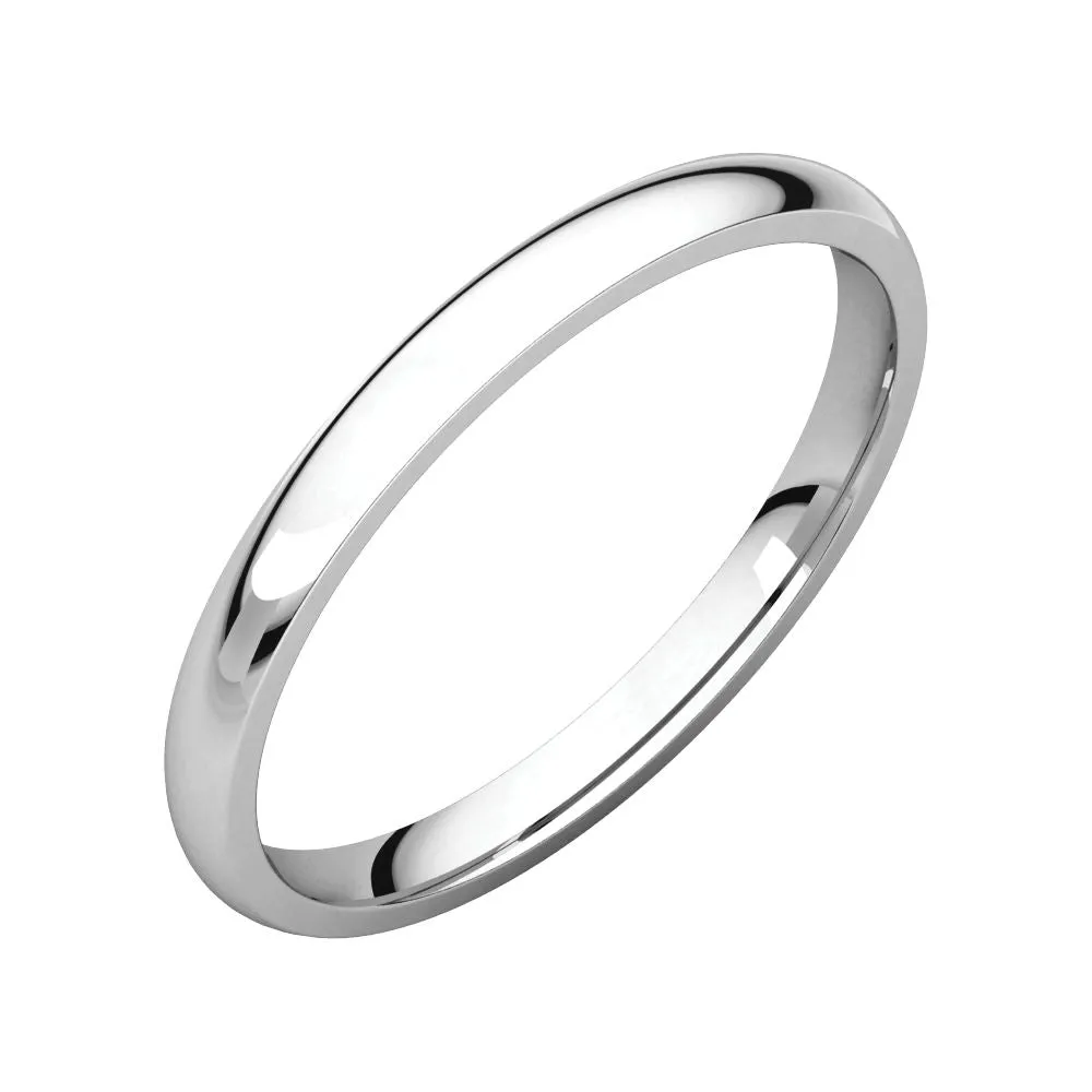 Platinum 2mm Light Comfort Fit Band, Size 6.5