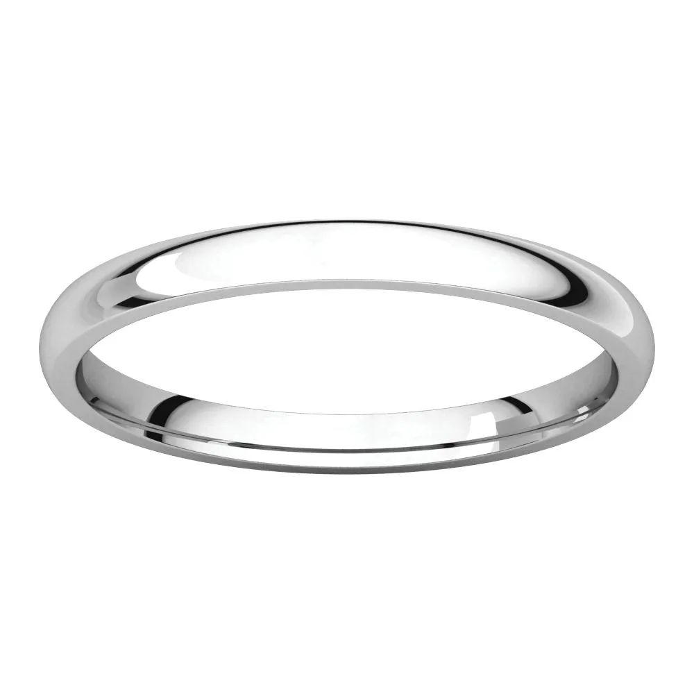 Platinum 2mm Light Comfort Fit Band, Size 6.5