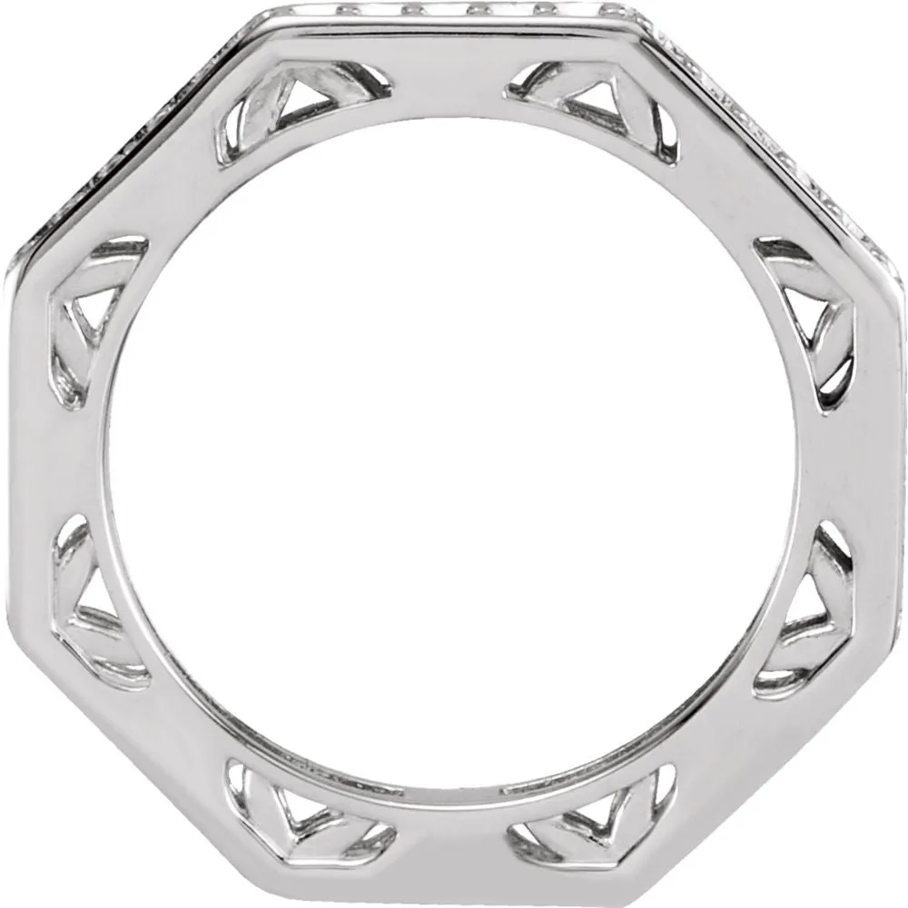 Platinum 3/4 CTW Diamond Anniversary Band Size 7