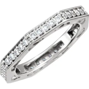 Platinum 3/4 CTW Diamond Anniversary Band Size 7