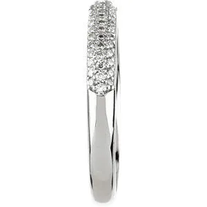 Platinum 3/8 CTW Diamond Pavé Band, Size 7