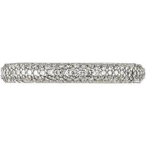 Platinum 3/8 CTW Diamond Pavé Band, Size 7