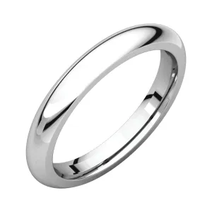 Platinum 3mm Comfort Fit Band, Size 8.5