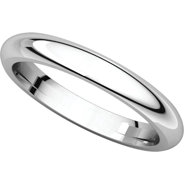 Platinum 3mm Comfort Fit Band, Size 8.5