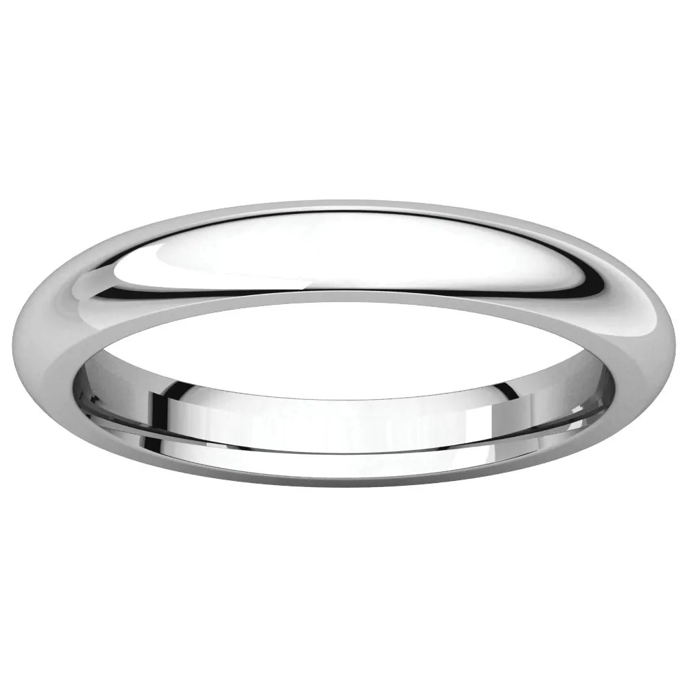 Platinum 3mm Comfort Fit Band, Size 8.5