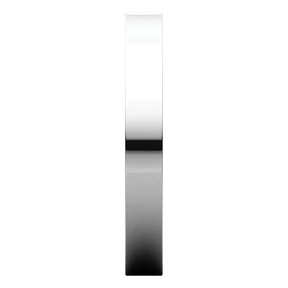 Platinum 3mm Flat Comfort Fit Band, Size 6