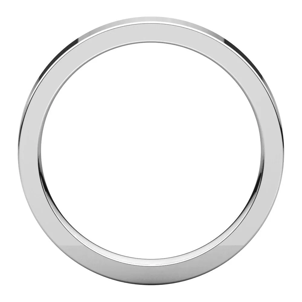 Platinum 3mm Flat Comfort Fit Band, Size 6