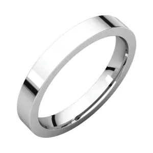 Platinum 3mm Flat Comfort Fit Band, Size 7