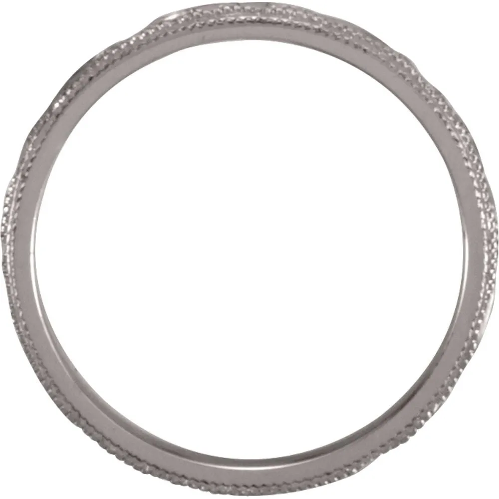 Platinum 3mm Hand-Engraved Band Size 6