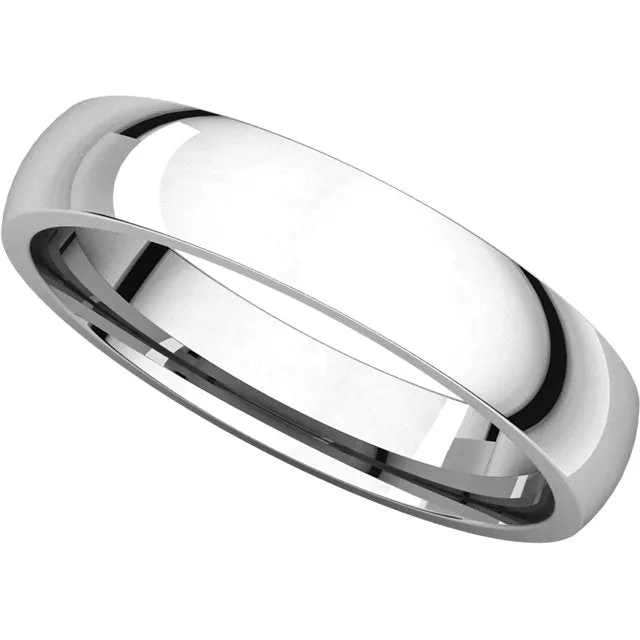 Platinum 4mm Light Comfort Fit Band, Size 4