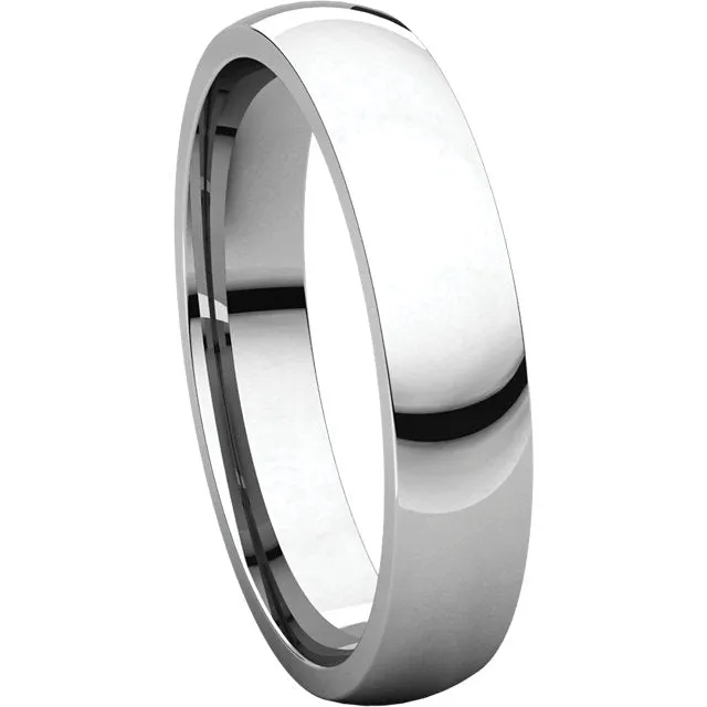 Platinum 4mm Light Comfort Fit Band, Size 4