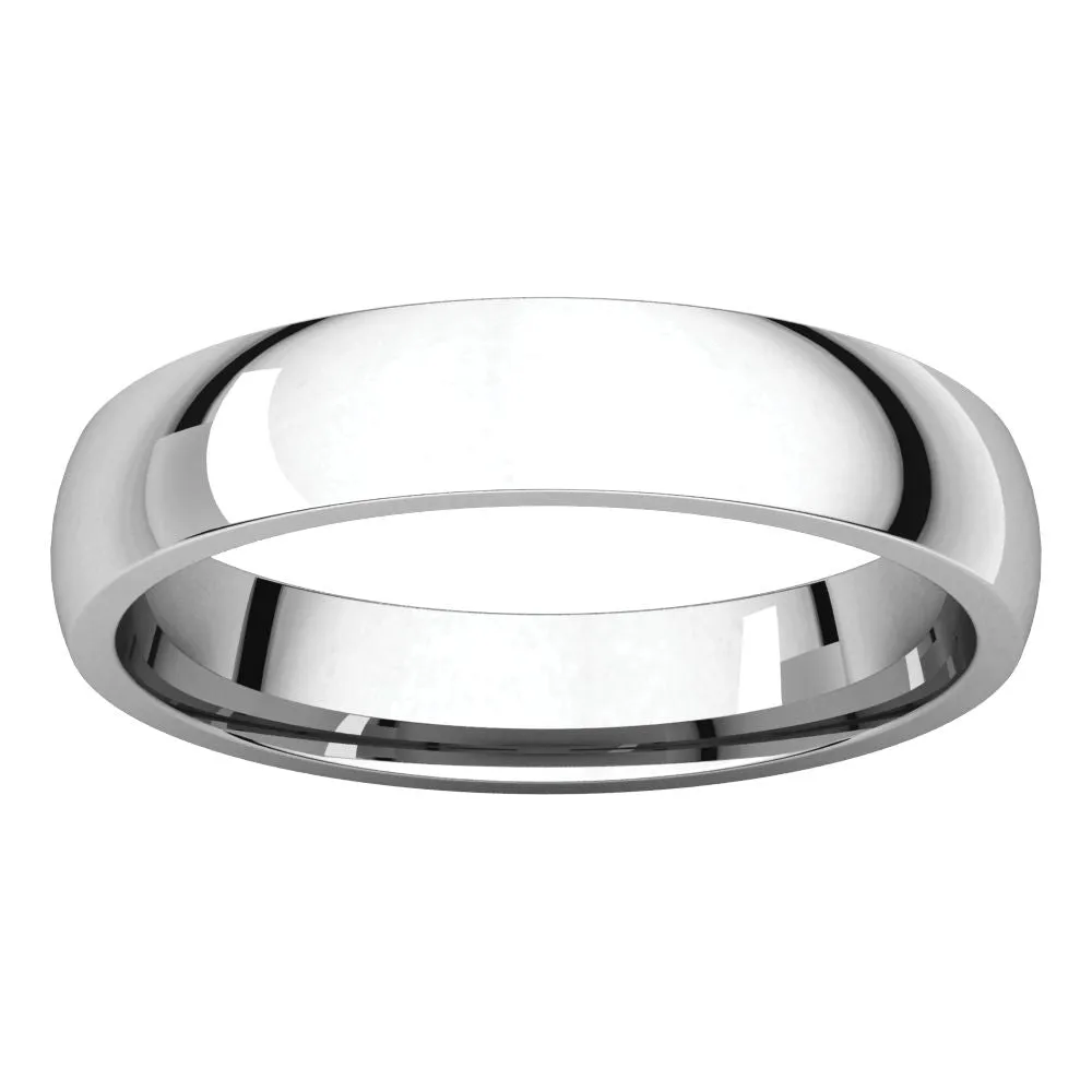 Platinum 4mm Light Comfort Fit Band, Size 4