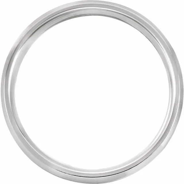 Platinum 5 mm Comfort-Fit Beveled Edge Band With Satin Finish