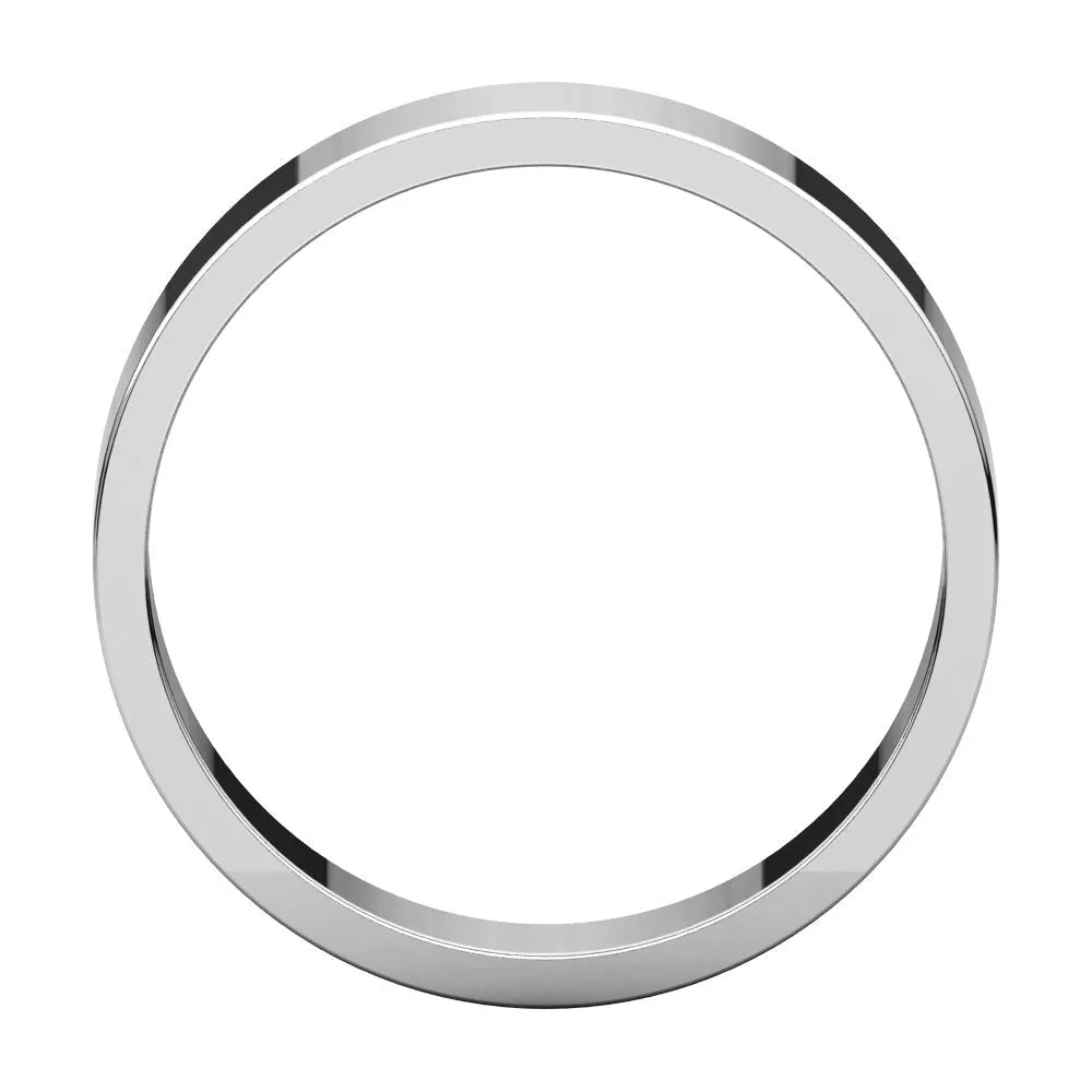 Platinum 5mm Flat Band, Size 9.5