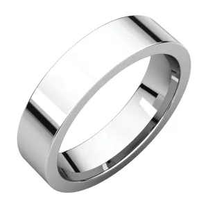 Platinum 5mm Flat Comfort Fit Band, Size 7