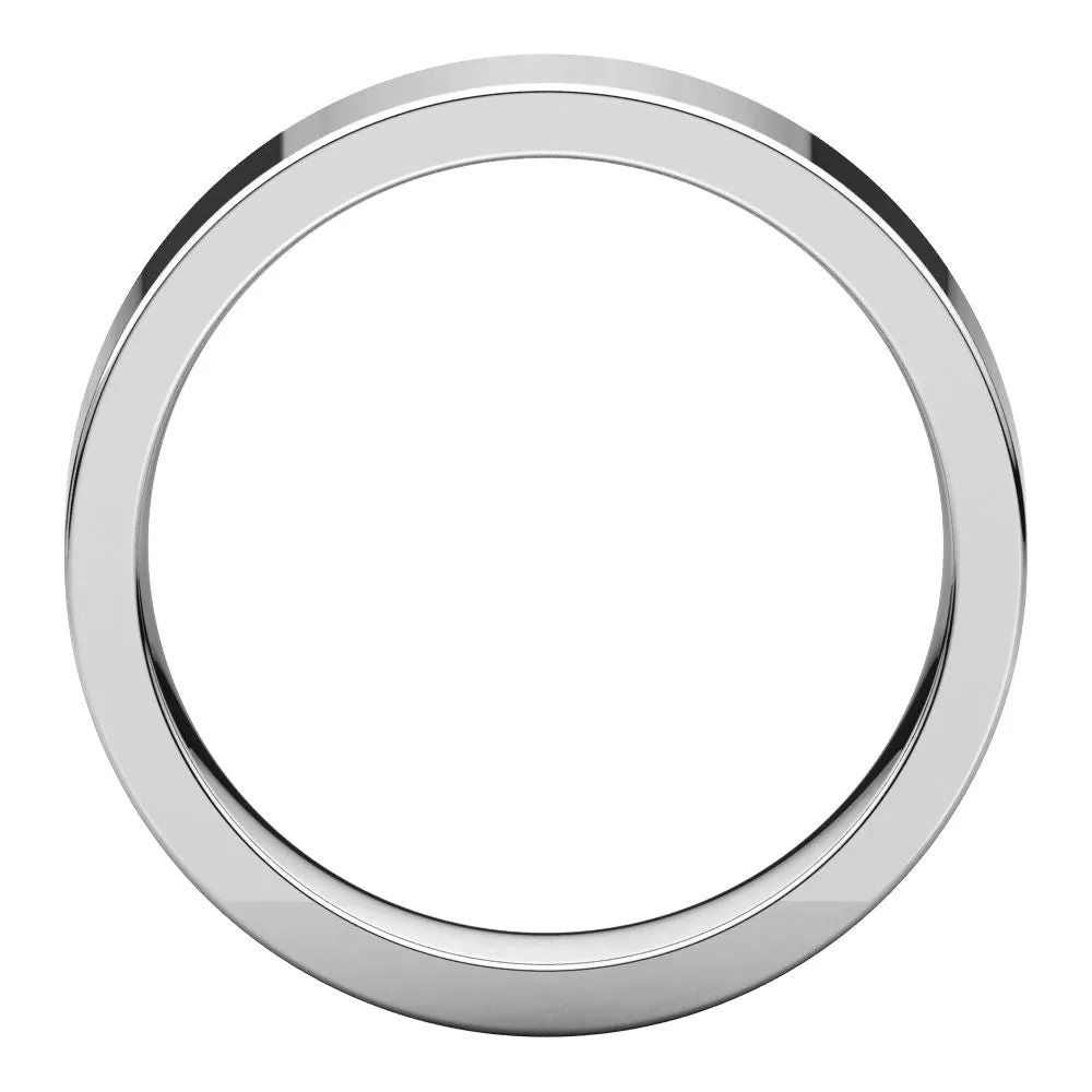 Platinum 5mm Flat Comfort Fit Band, Size 7