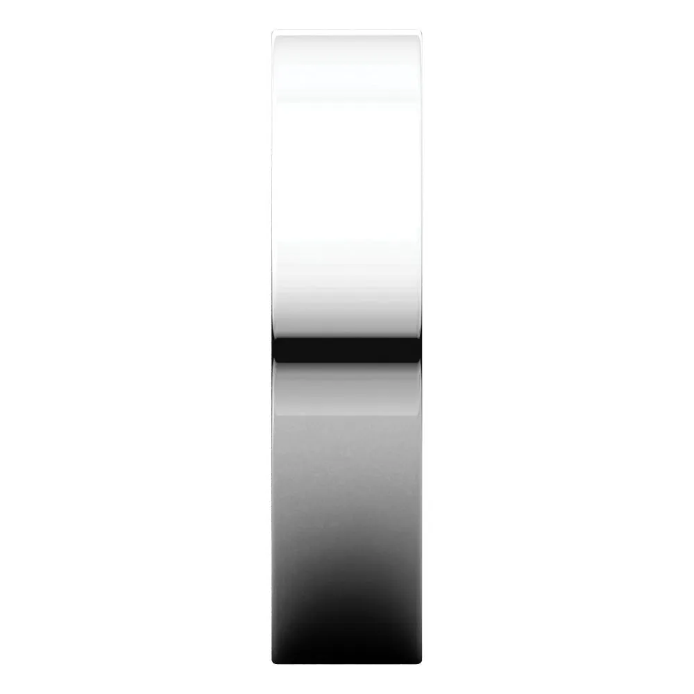 Platinum 5mm Flat Comfort Fit Band, Size 7